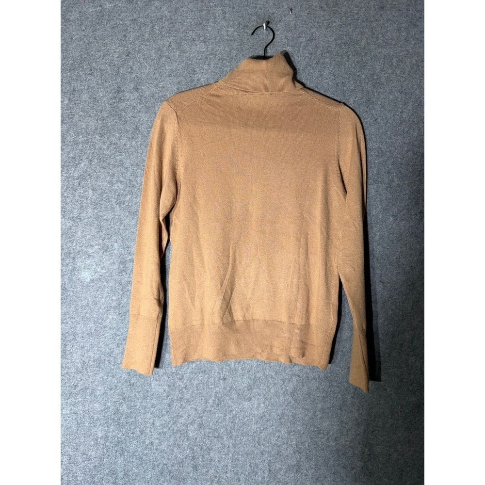 Ann Taylor Camel Tan Fine Knit Turtleneck Sweater Size M - Picture 7 of 8